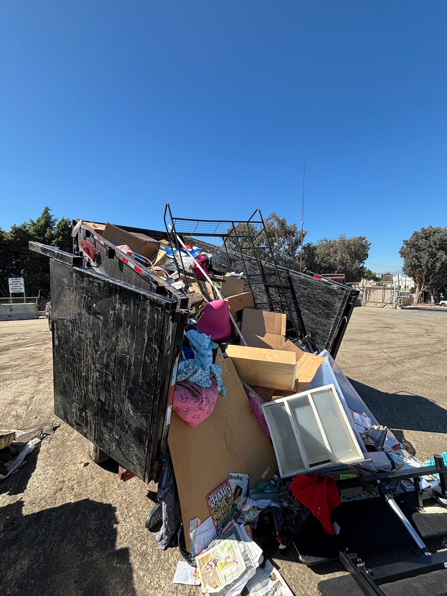 Junk removal at our local dump in San Clemente
